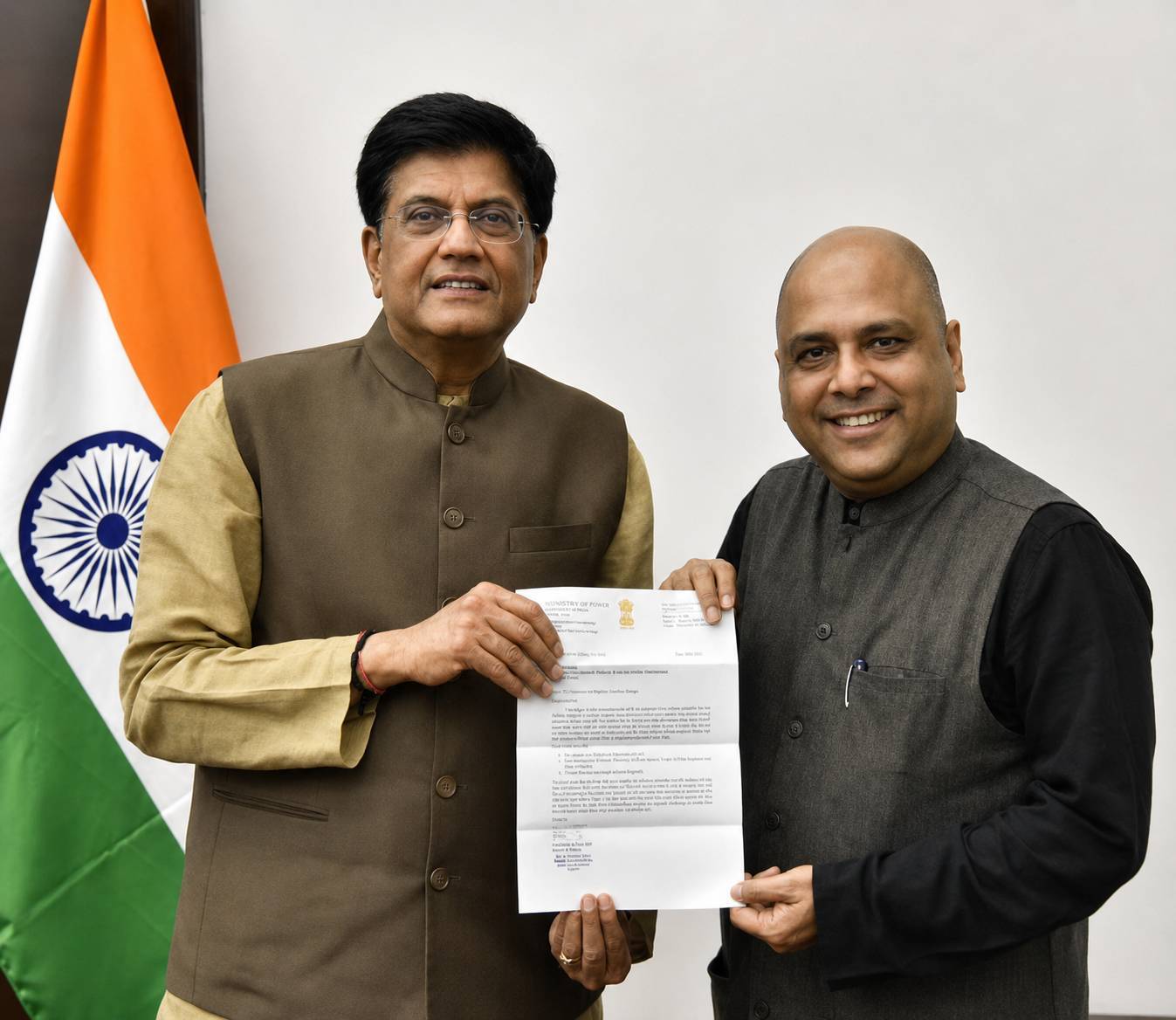 Dr. Rajdeep Roy with Union Minister Piyush Goyal